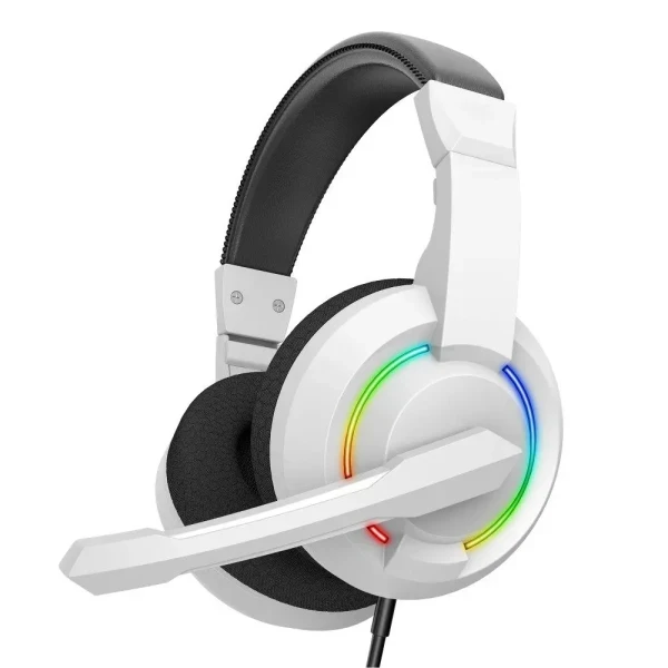 Slušalice sa mikrofonom Baracuda HYDRA 40mm/Multiplatform/RGB/Bela