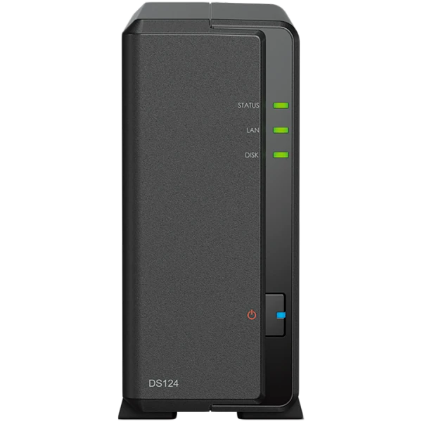Synology DiskStation DS124 1-Bay NAS, CPU 4-core 1.7 GHz, 1 GB DDR4, 1 x 1Gbe LAN, 2 x USB 3.2 ( DS124 ) 