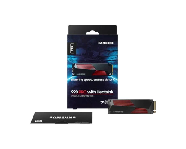 SAMSUNG 1TB M.2 NVMe MZ-V9P1T0CW 990 Pro Series Heatsink SSD 